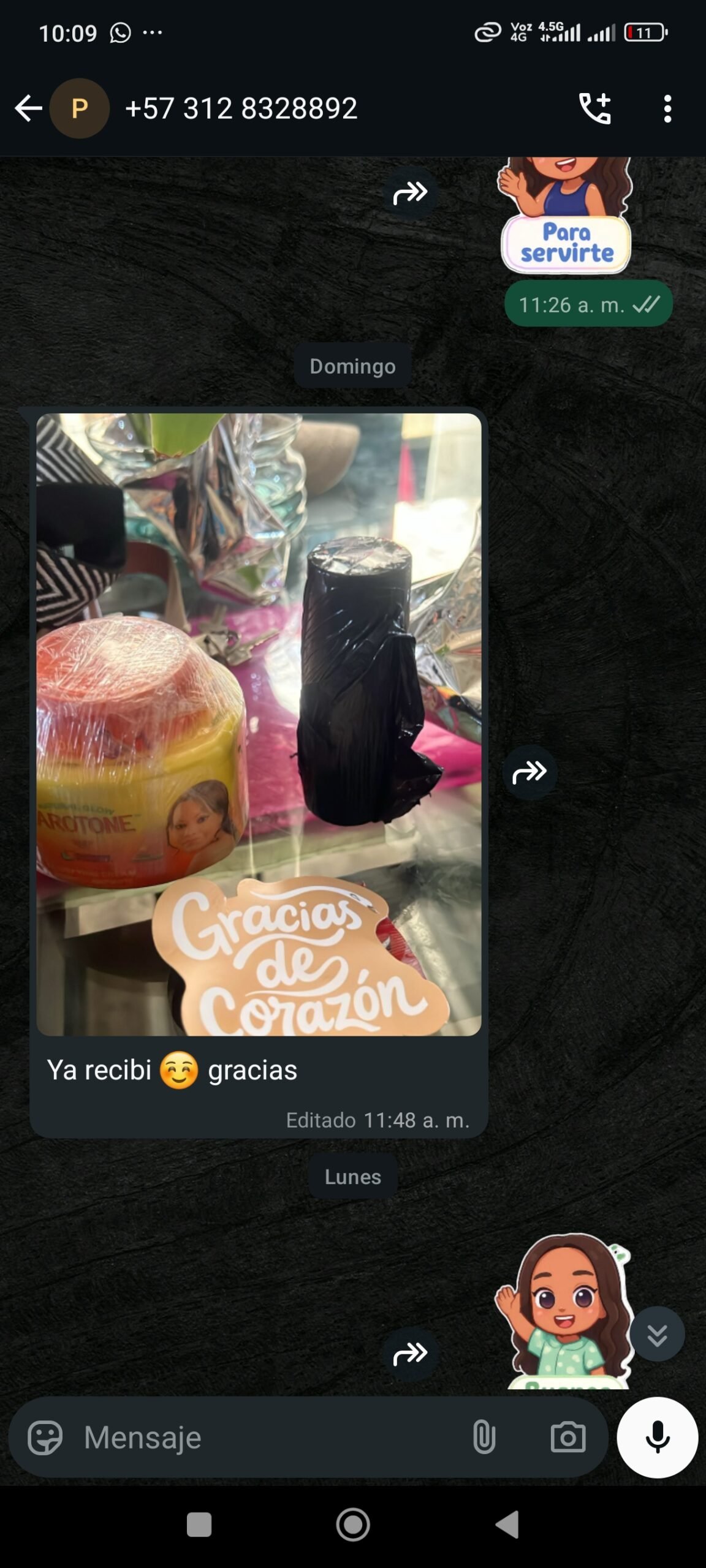 llega pedido 10