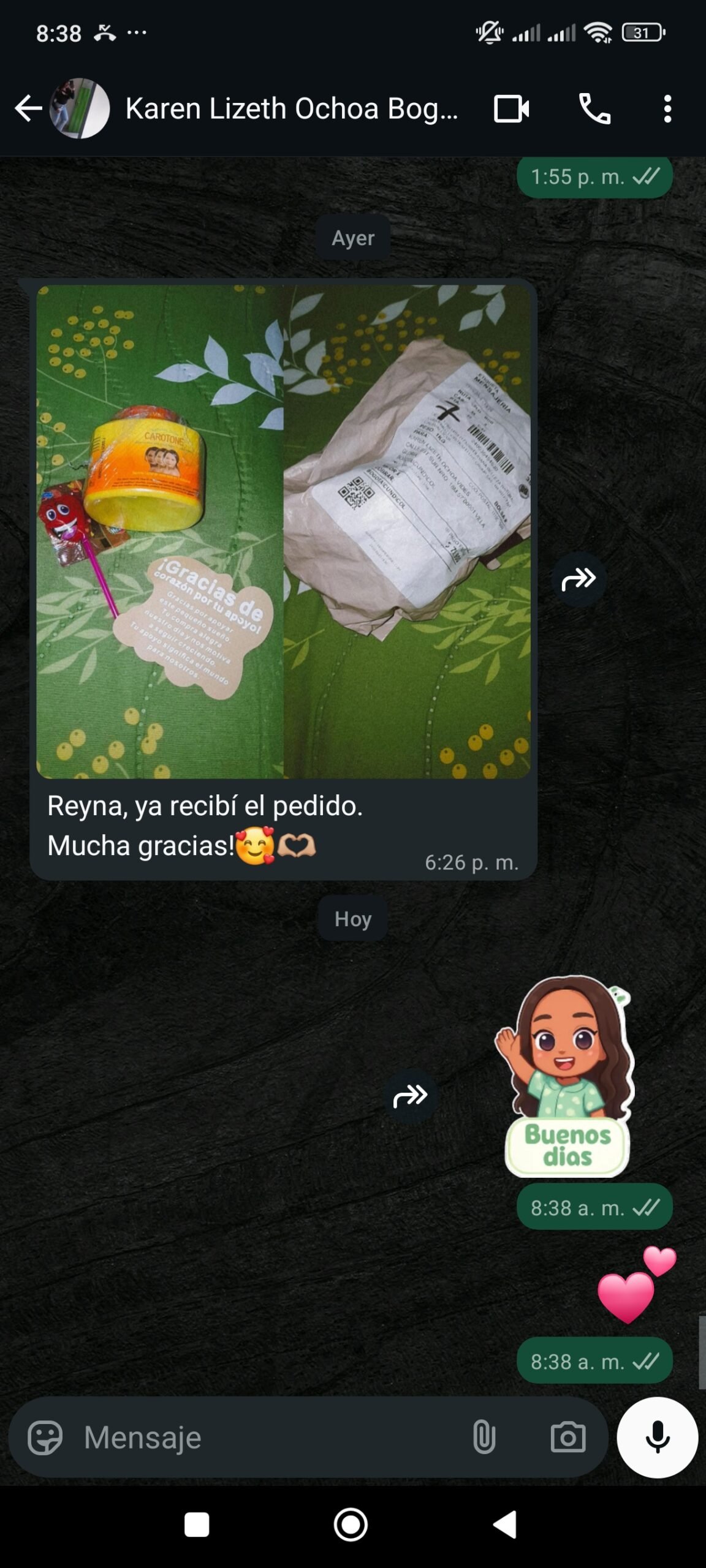 llega pedido 11
